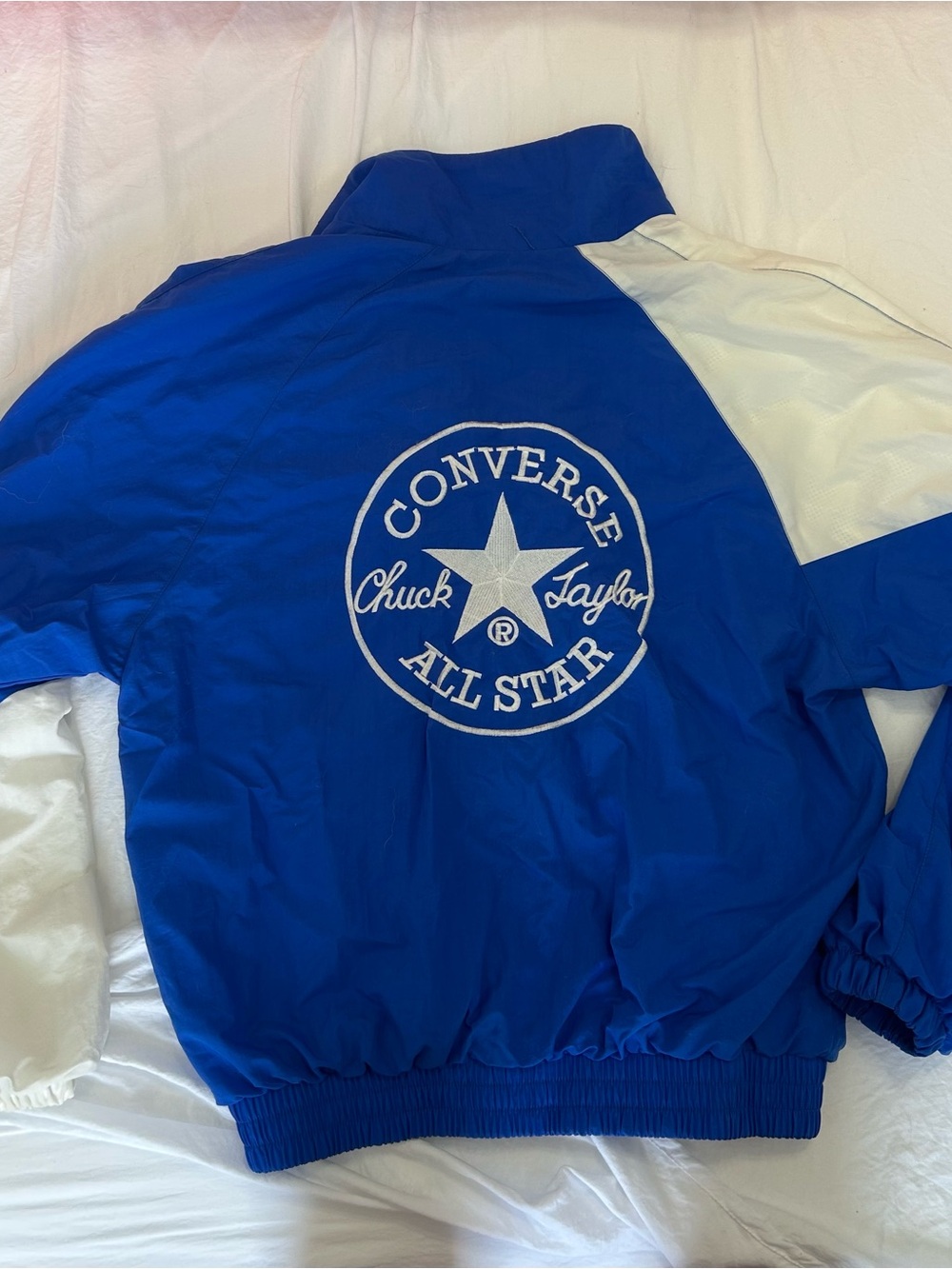 Converse Blue and White All Star Windbreaker